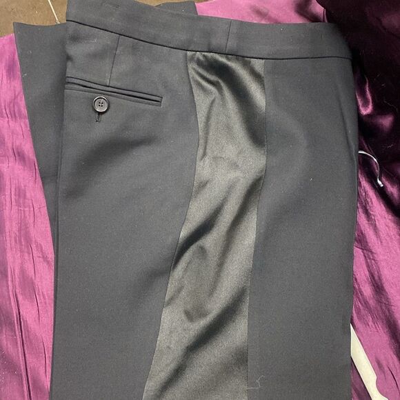 Alexander McQueen Black Wool and Silk
Tuxedo Pants - Picture 11 of 11